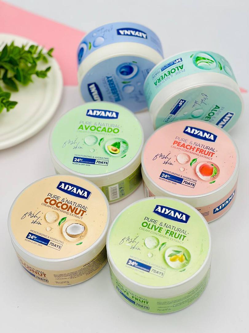 کرم آبرسان کاسهای آیانا |AIYANAمرطوبکننده و نرمکننده پوست صورت و دست