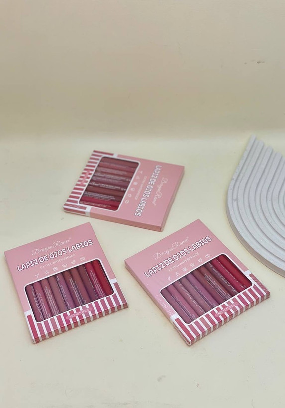 پک 12عددی خط لب پیچی دراگون|Dragon Rani